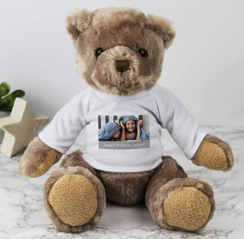 Medvedek z belo majico za tisk